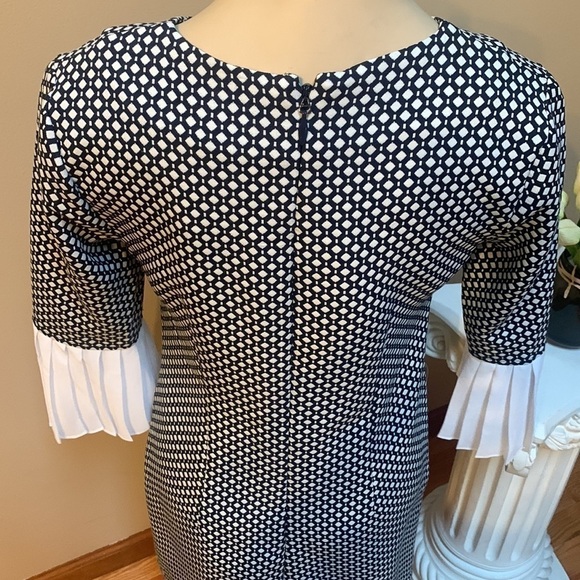 Ny&co Ruffle Sleeve Navy Shift Dress Size XS - Picture 8 of 8